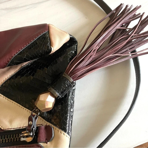Rafe New York Patchwork Fringe Bead shoulder bag‎ Clutch - Picture 3 of 7